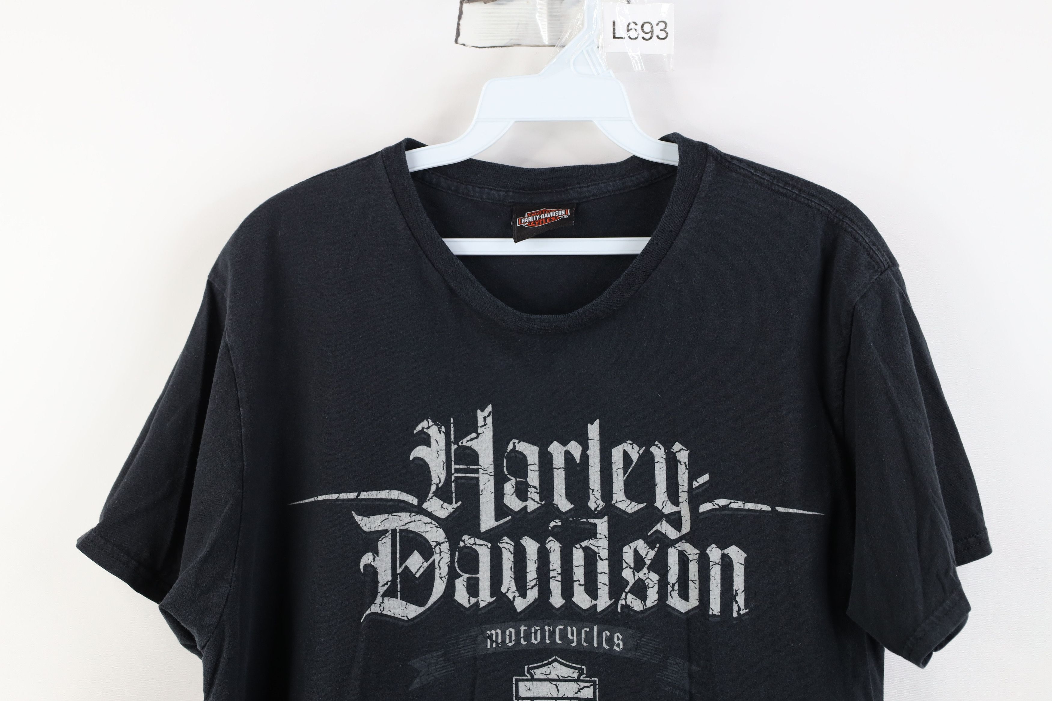 Harley Davidson Vintage Y2K Harley Davidson Spell Old English T-Shirt Black Size US L / EU 52-54 / 3 - 2 Thumbnail