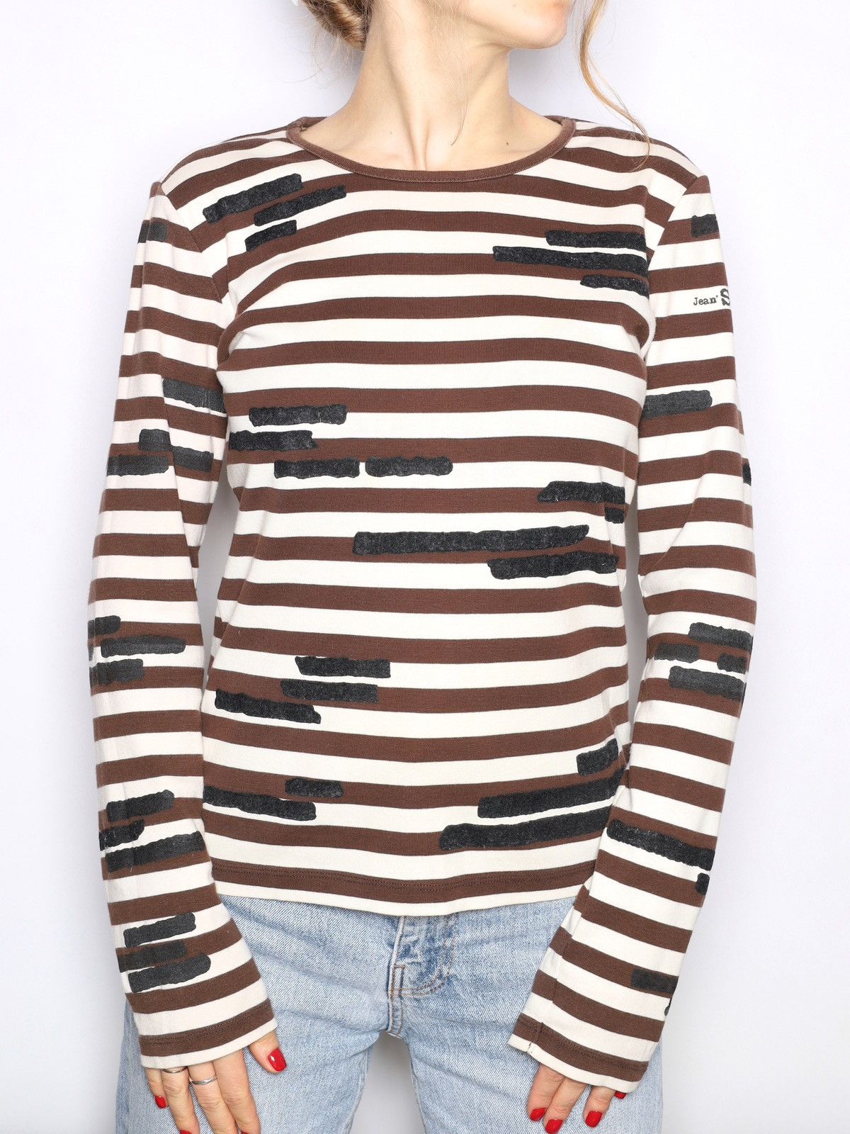 Jean Paul Gaultier Jean Paul Gaultier JPG Stripped Long Sleeve Sailor Top Tee Size S / US 4 / IT 40 - 4 Thumbnail