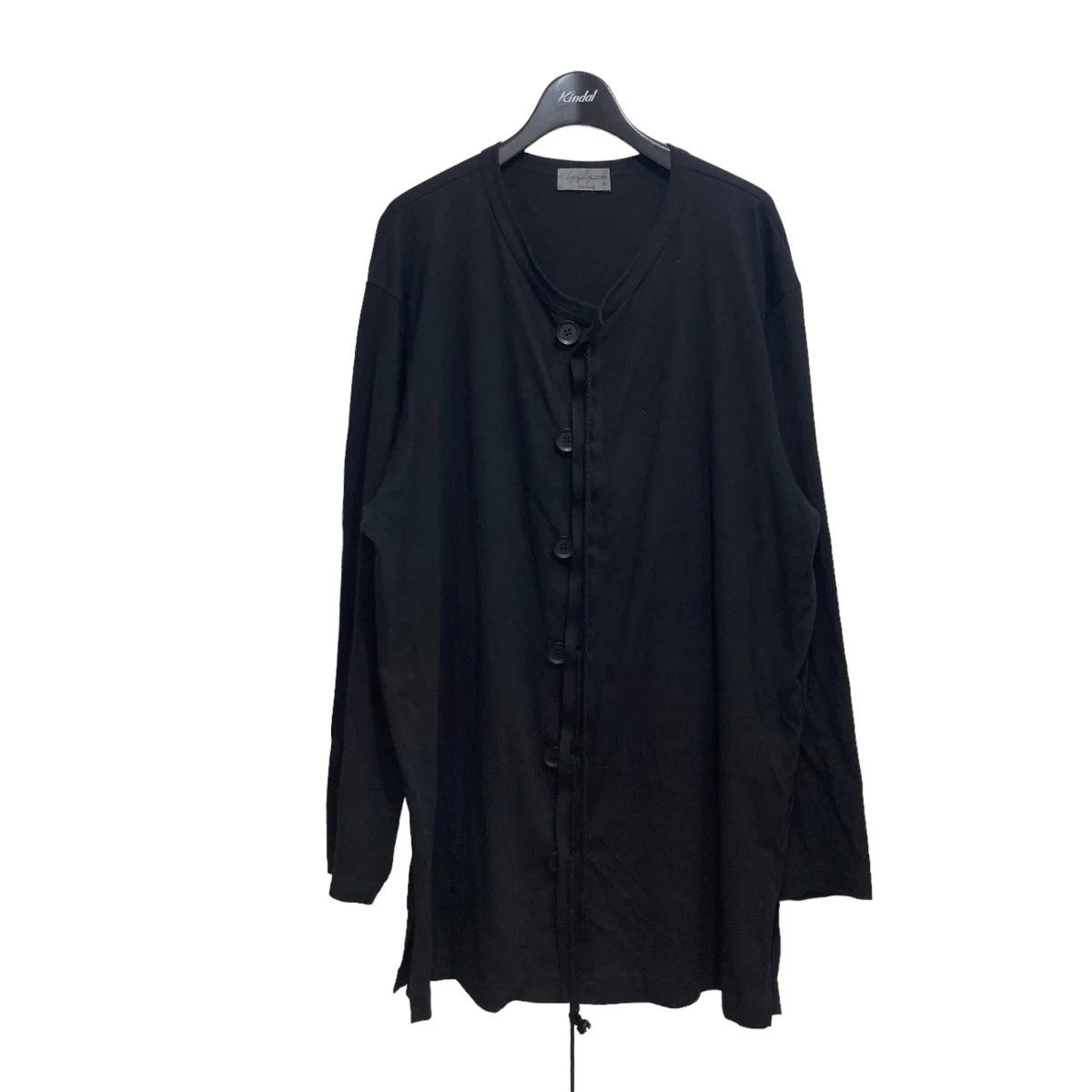 image of Yohji Yamamoto Pour Homme Ultima Single Jersey Cardigan in Black, Men's (Size Large)
