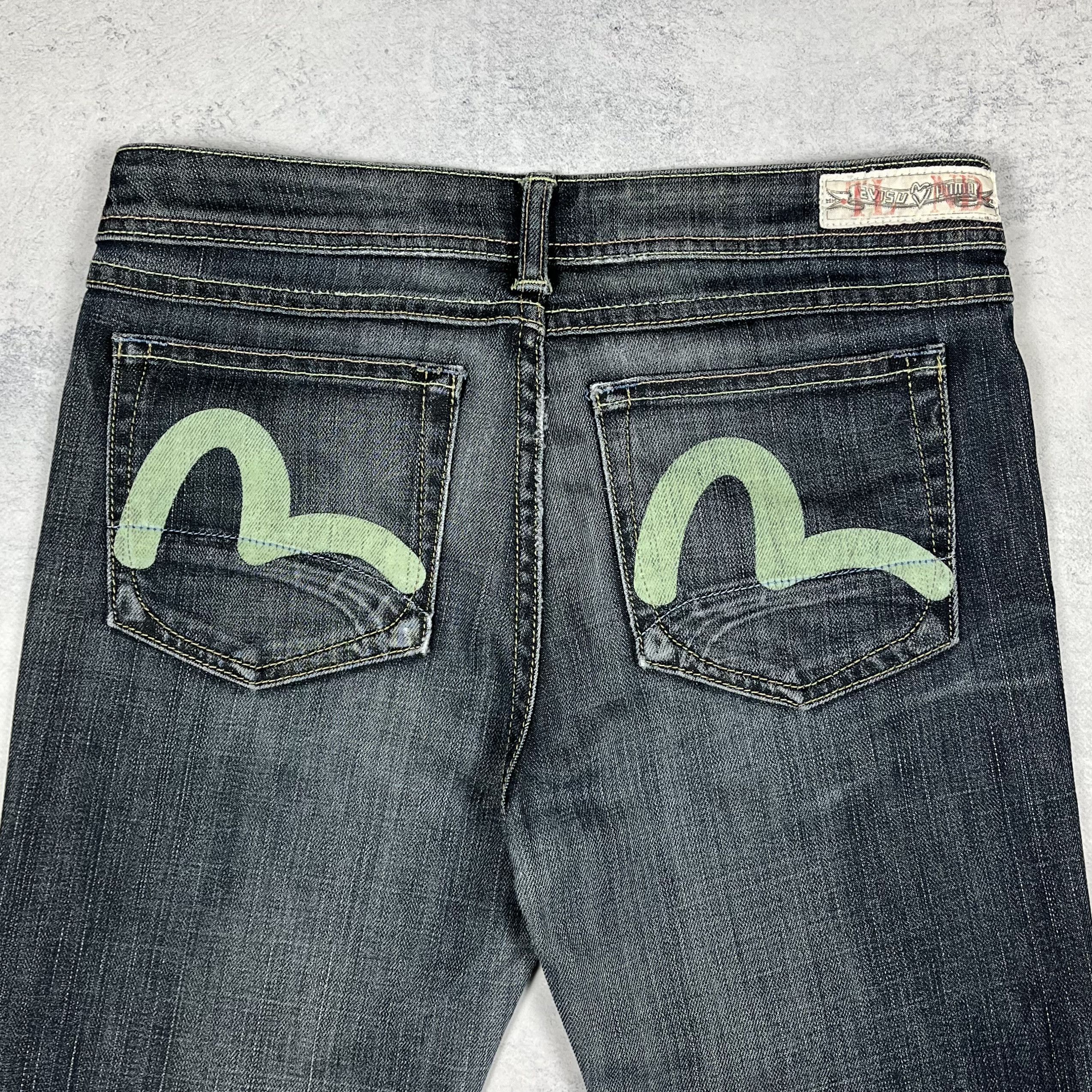 Evisu × Puma Vintage Evisu X Puma Y2K Low Rise Jeans Pants Size 29" - 5 Thumbnail