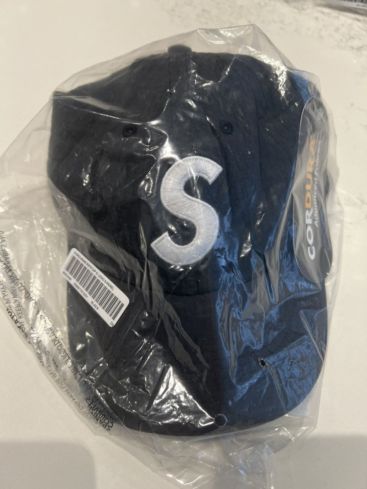 Supreme Cordura Ripstop S Logo 6-Panel Black SS23