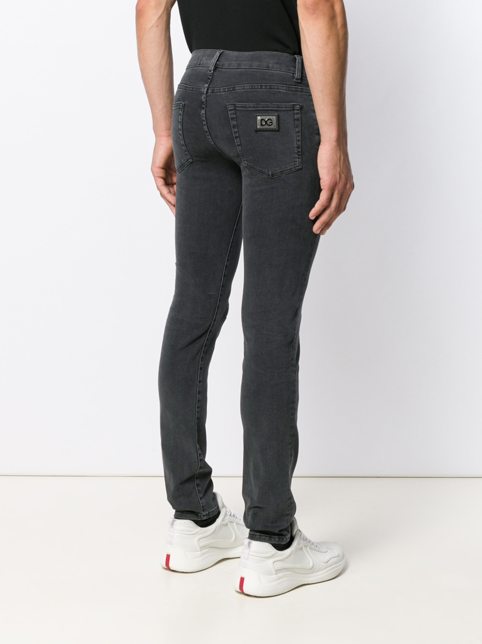 Dolce & Gabbana o1y0125 Logo Jeans in Black Size US 30 / EU 46 - 4 Thumbnail