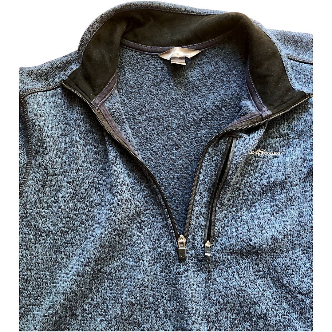 Eddie Bauer Eddie Bauer Blue Half Zip Pullover Sweater - Men's Large Size US L / EU 52-54 / 3 - 4 Thumbnail