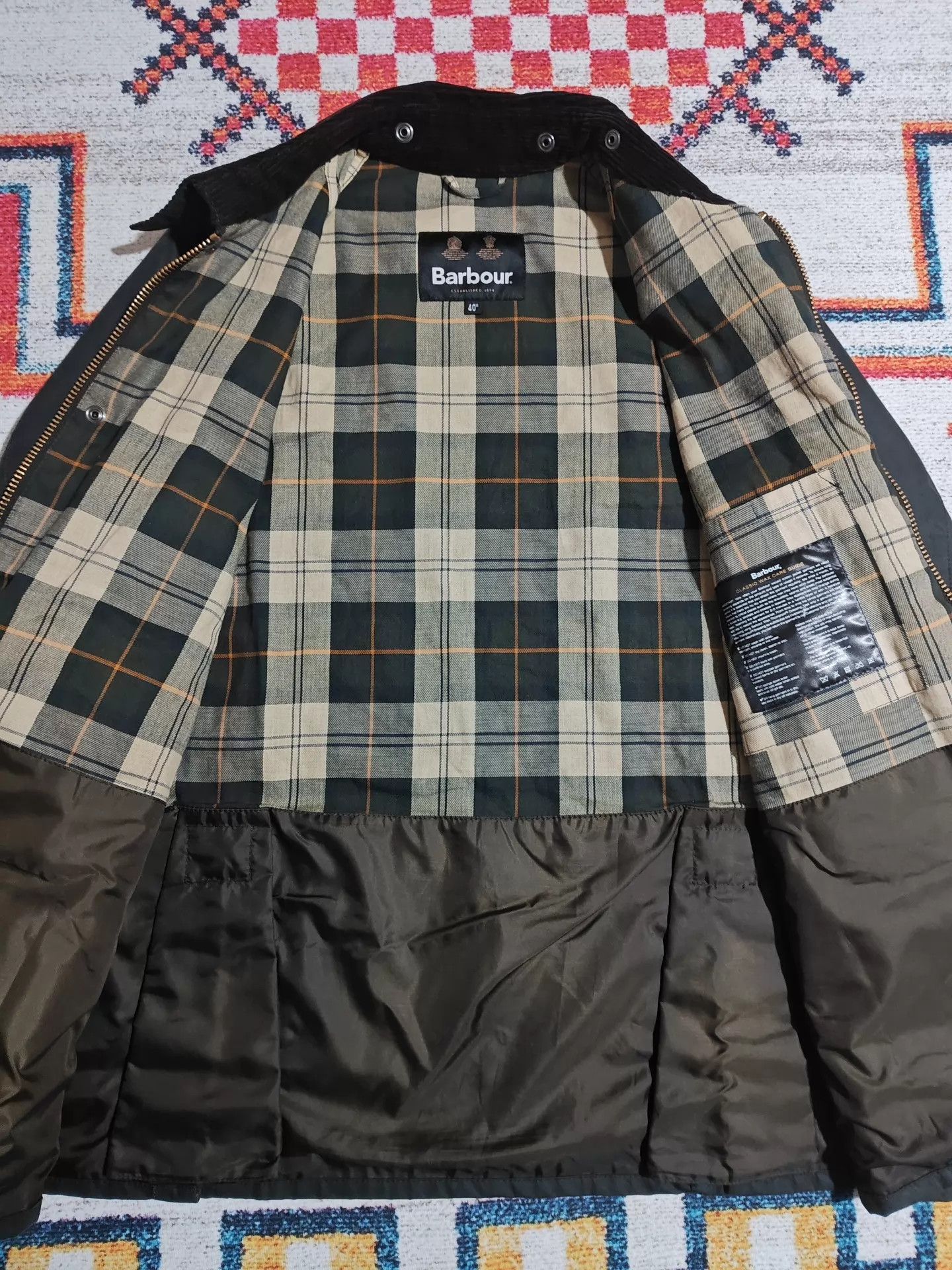 Barbour Barbour Bedale OS Japan Waxed Jacket 40 Sage Size US XXS / EU 40 - 3 Thumbnail