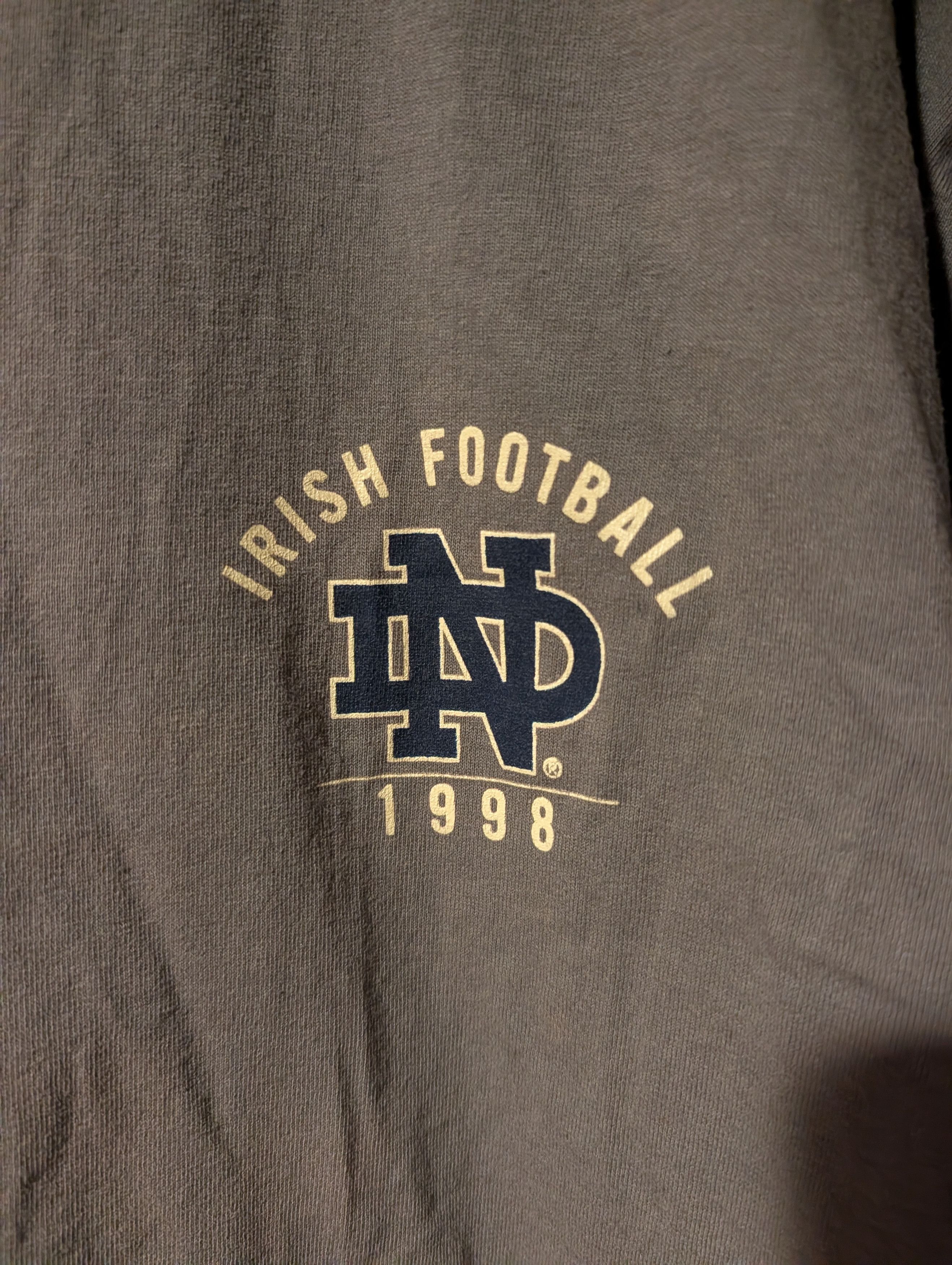 NCAA Vintage 90s Champion Notre Dame Football Shirt Here Come Size US XL / EU 56 / 4 - 4 Thumbnail