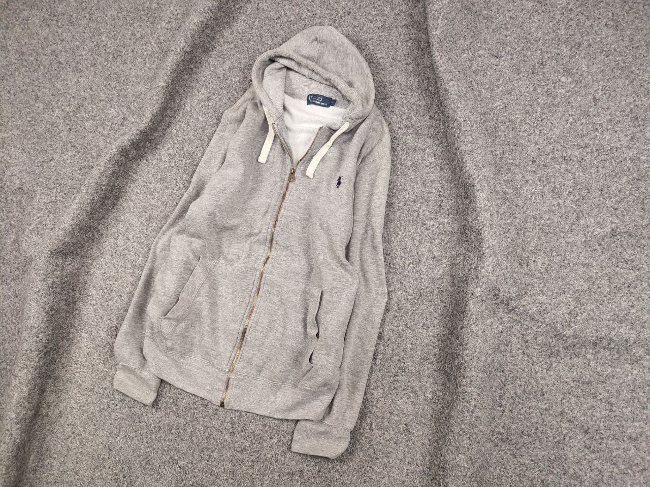 Polo Ralph Lauren Vintage 90's Polo Ralph Lauren Blank Zip Hoodie Usa style Size US XL / EU 56 / 4 - 3 Thumbnail