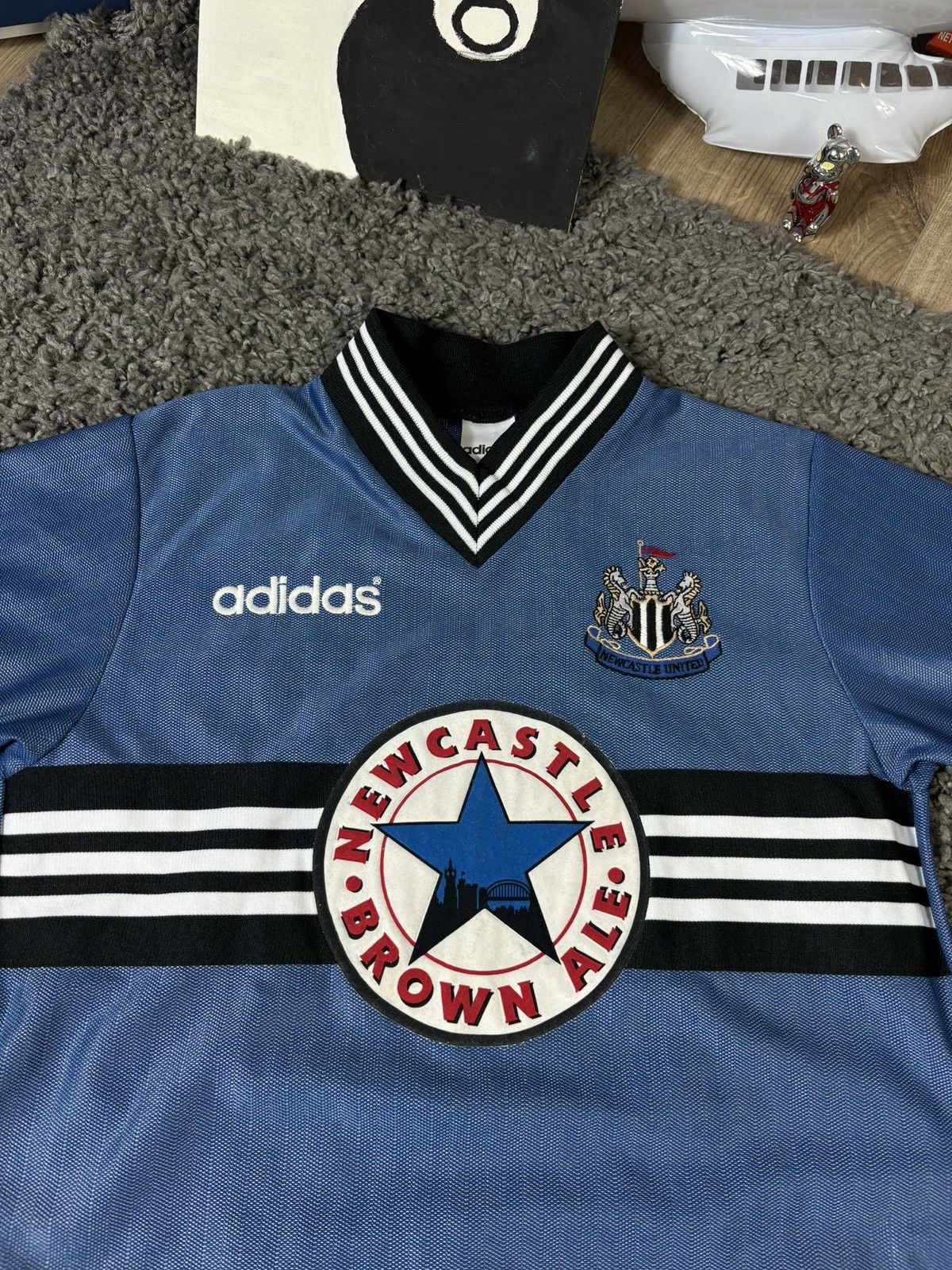 Adidas × Vintage 1996 1997 Newcastle United Adidas Soccer Jersey Size US S / EU 44-46 / 1 - 3 Thumbnail