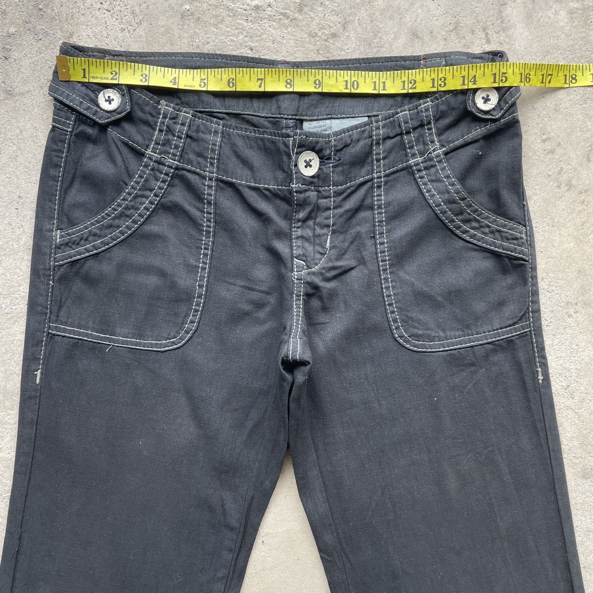 Japanese Brand Vintage UnionBay Japan Black FLARE Trousers Casual Pants Size US 31 - 6 Thumbnail
