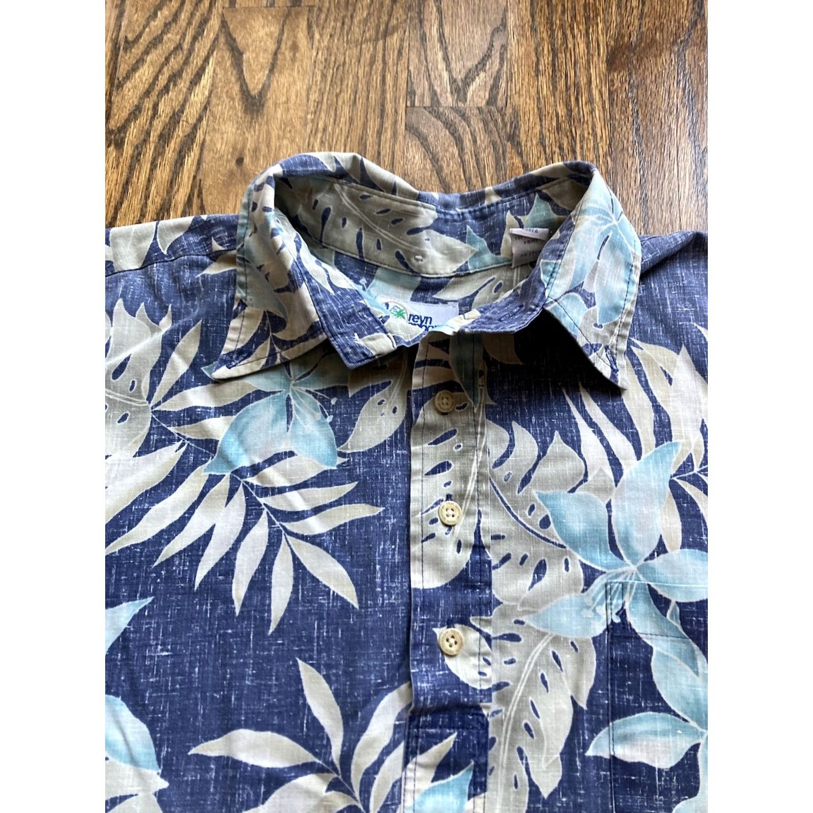 Reyn Spooner VINTAGE Reyn Spooner Shirt Mens Size Medium Floral Blue Green Hawaiian Polo Size US M / EU 48-50 / 2 - 3 Thumbnail