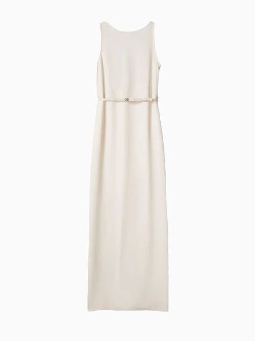 Gucci o1B3y1r0526 Long Silk Cady Dress in White Size M / US 6-8 / IT 42-44 - 4 Thumbnail