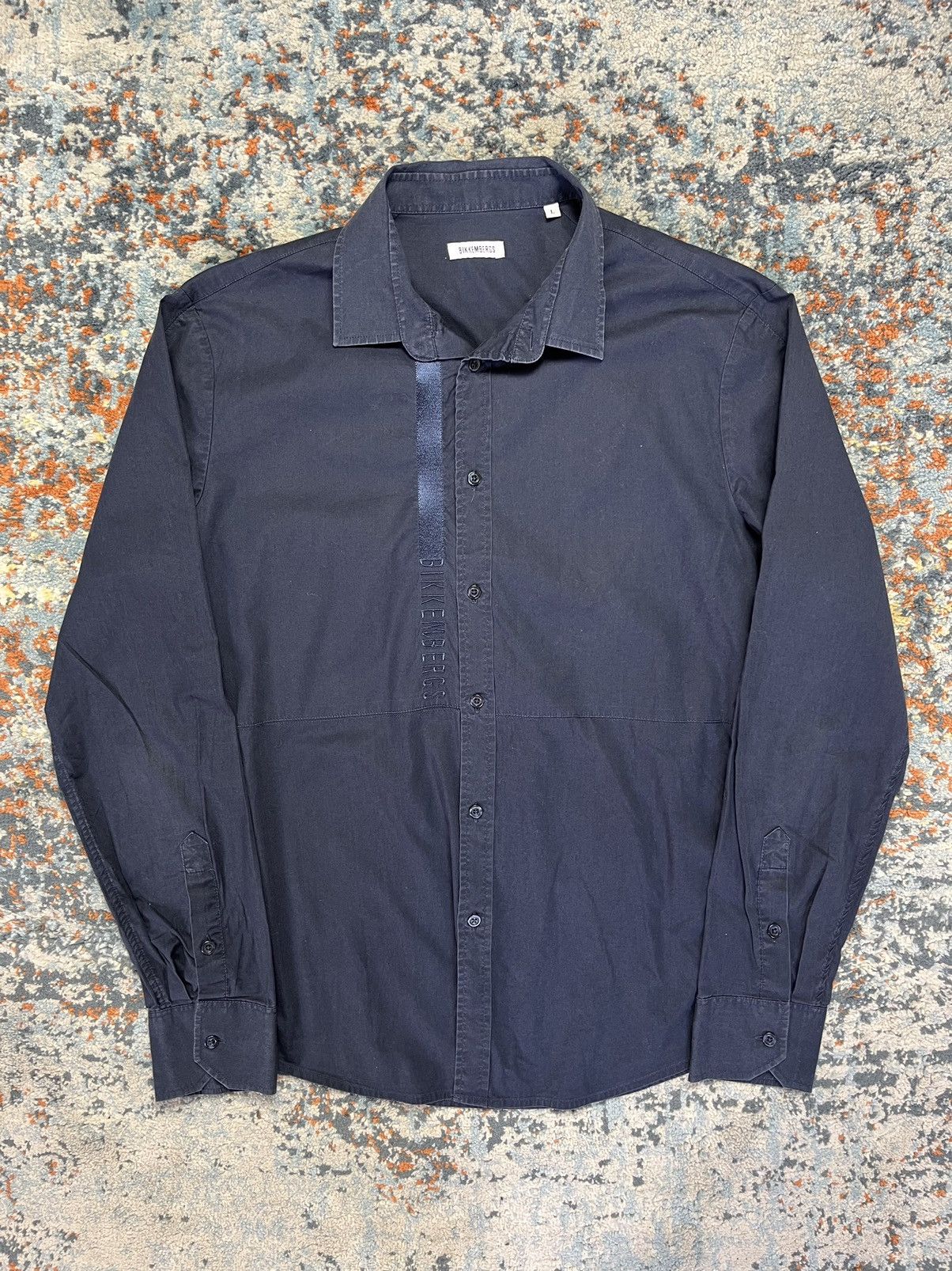Dirk Bikkembergs × Japanese Brand Vintage y2k Dirk Bikkembergs embroidered spellout shirt Size US L / EU 52-54 / 3 - 1 Thumbnail