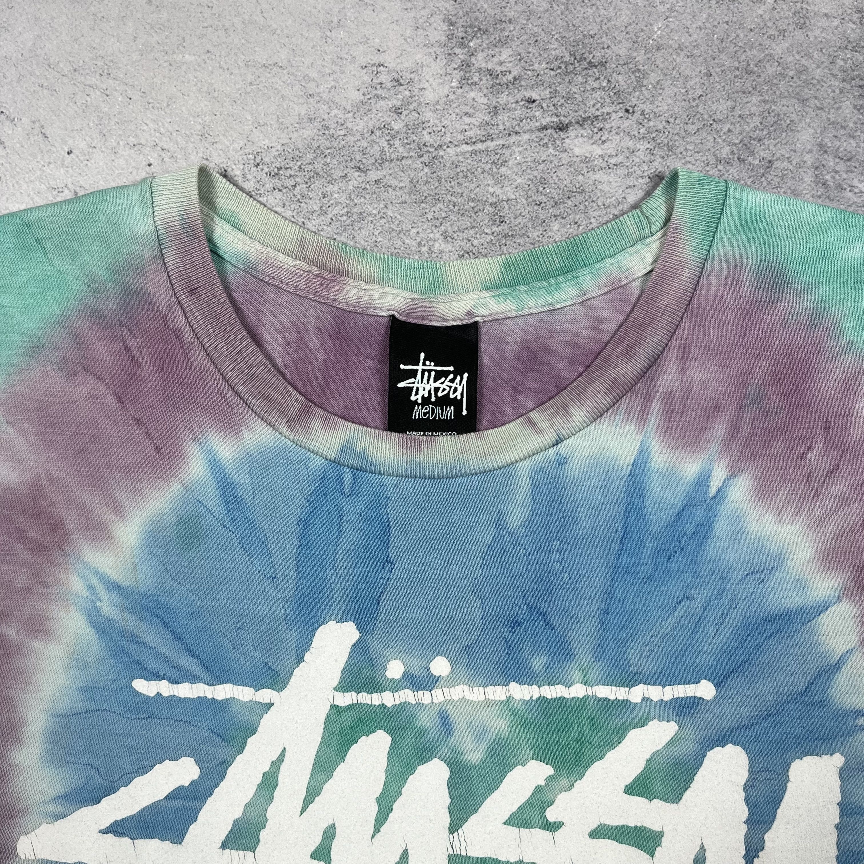 Stussy Vintage Stussy World Tour Big Logo Tie-Dye T Shirt 00’s Size US M / EU 48-50 / 2 - 8 Thumbnail