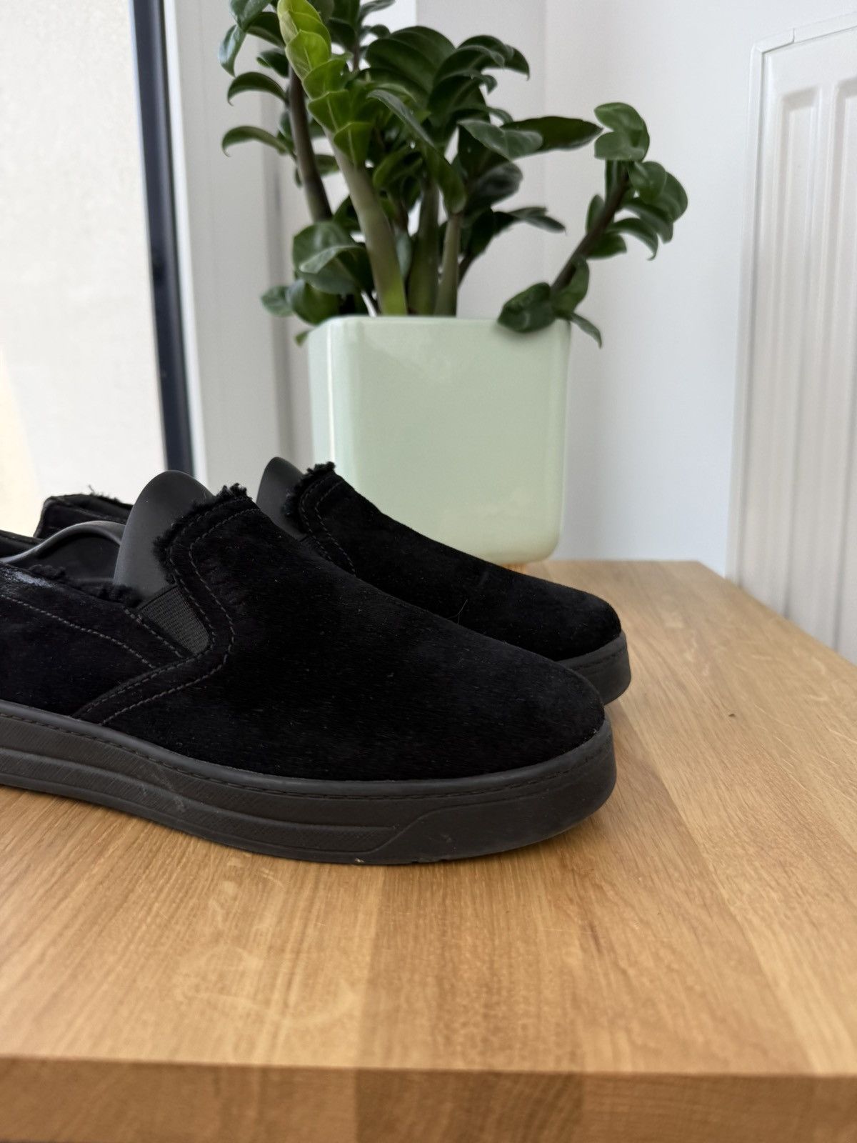 Prada × Vintage Prada Vintage Women’s Black Luxury Leather Shoes Sneakers Size US 6 / IT 36 - 2 Thumbnail