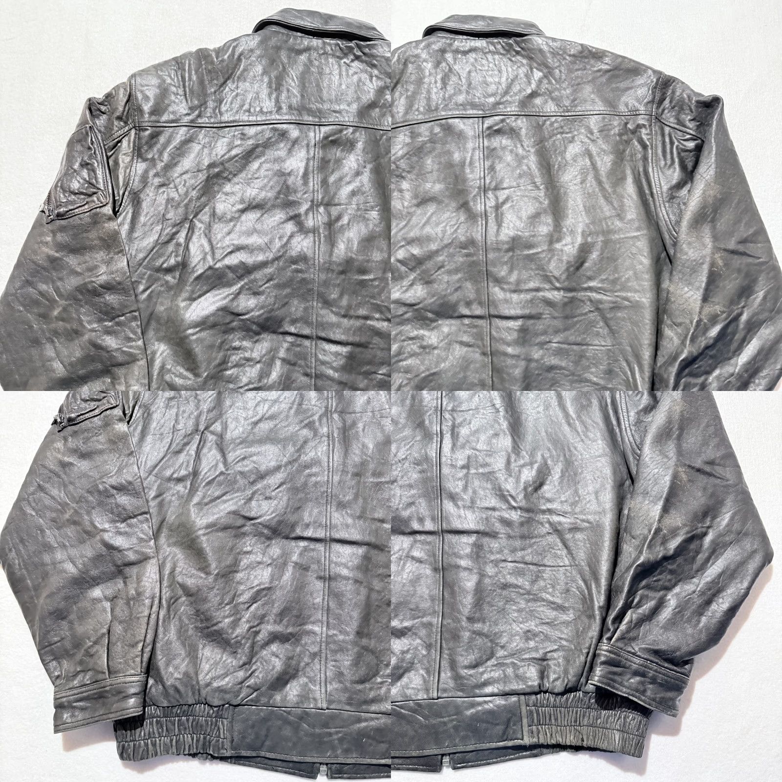 Vintage VINTAGE Eastwind Leather Flight Bomber Jacket Black Retro Zipper Men Size 52 Size US L / EU 52-54 / 3 - 8 Thumbnail