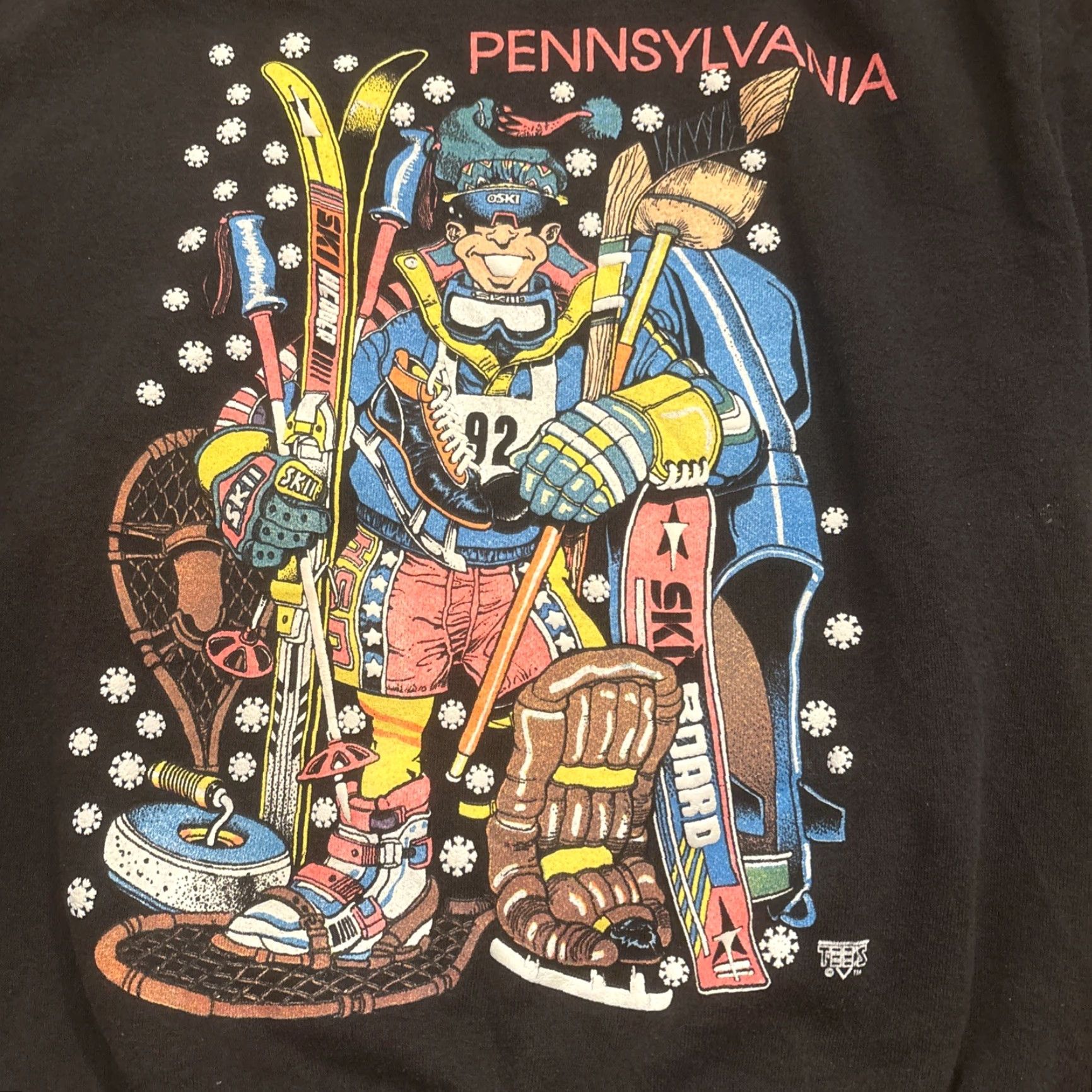 Delta VINTAGE Delta Pennsylvania Winter Sports Crew Neck Sweatshirt Men Large Black Hockey Ski Snowboard 90’s 80’s Pullover Size US L / EU 52-54 / 3 - 2 Thumbnail