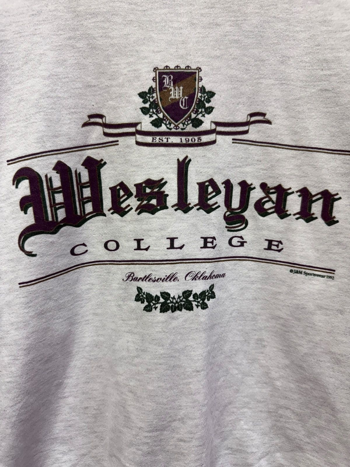 Vintage Vintage 1992 J&M Wesleyan college oklahoma usa Size US M / EU 48-50 / 2 - 3 Thumbnail