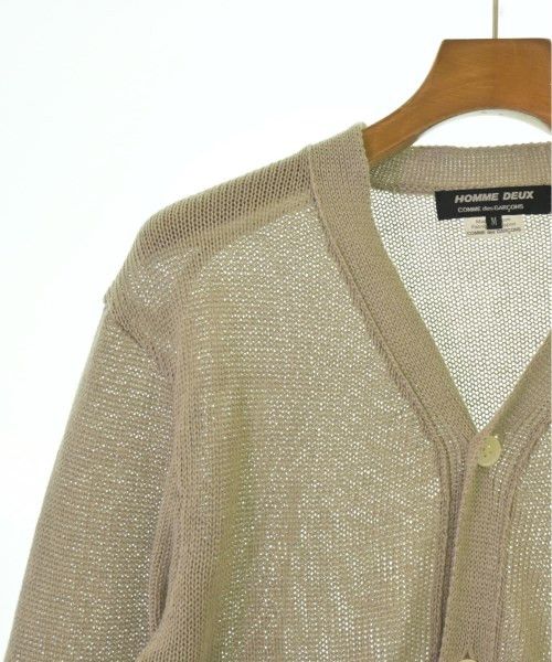 Comme des Garcons Homme Deux Sweater Cardigan Button Up Plain V-neck Hemp Beige Size US M / EU 48-50 / 2 - 3 Thumbnail