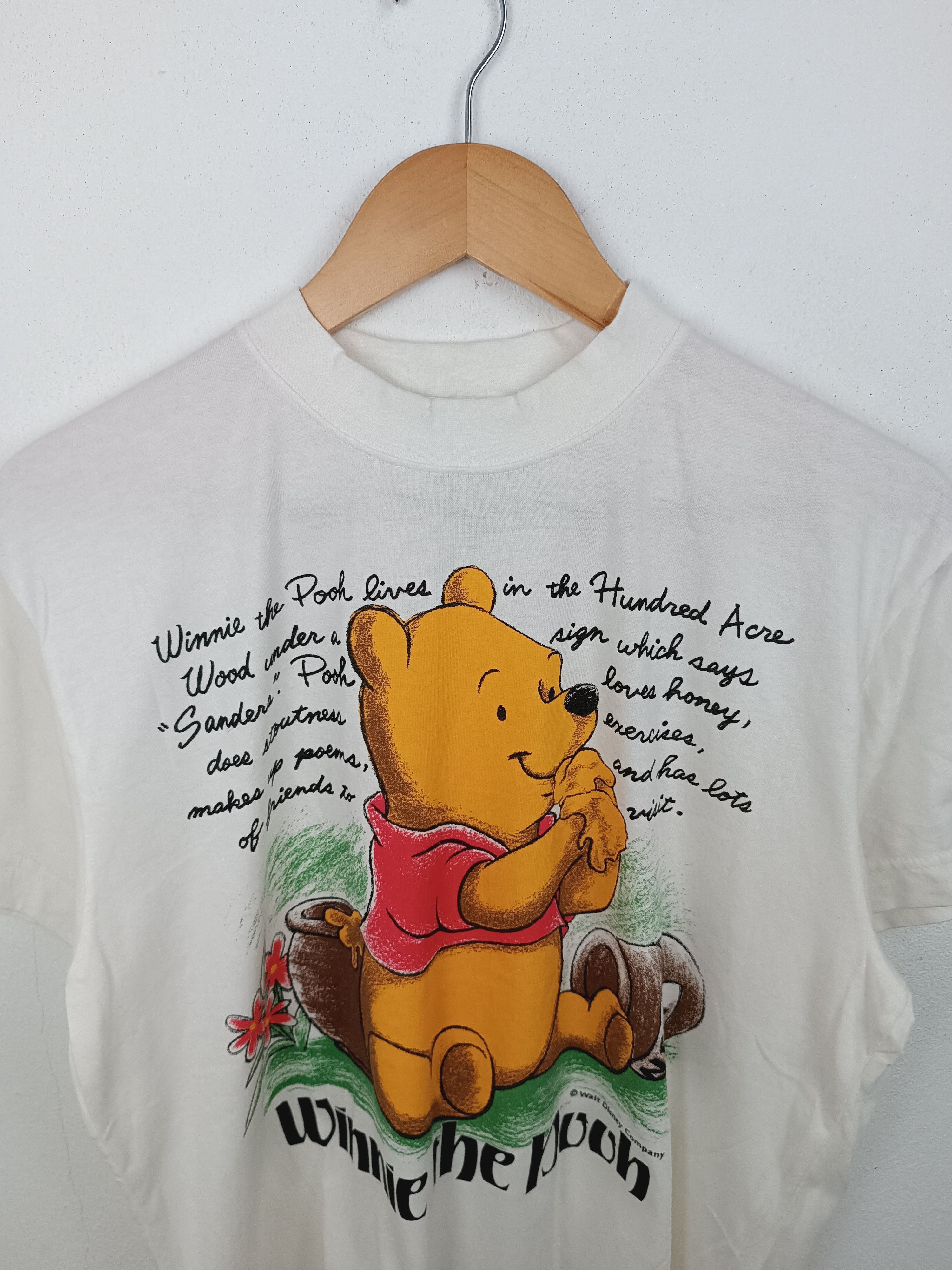 Disney VINTAGE 90'S WINNIE THE POOH STORY OVERPRINT mickey stitch Size US M / EU 48-50 / 2 - 9 Thumbnail