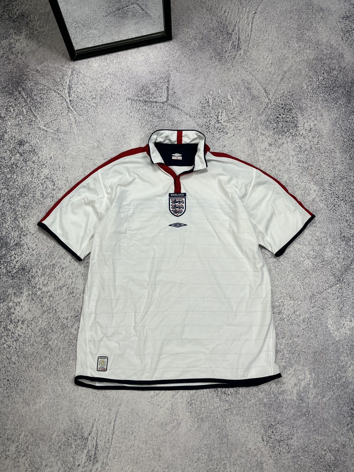 Umbro Vintage Umbro England 2003/05 Soccer Jersey Home Shirt Size US XXL / EU 58 / 5 - 1 Thumbnail