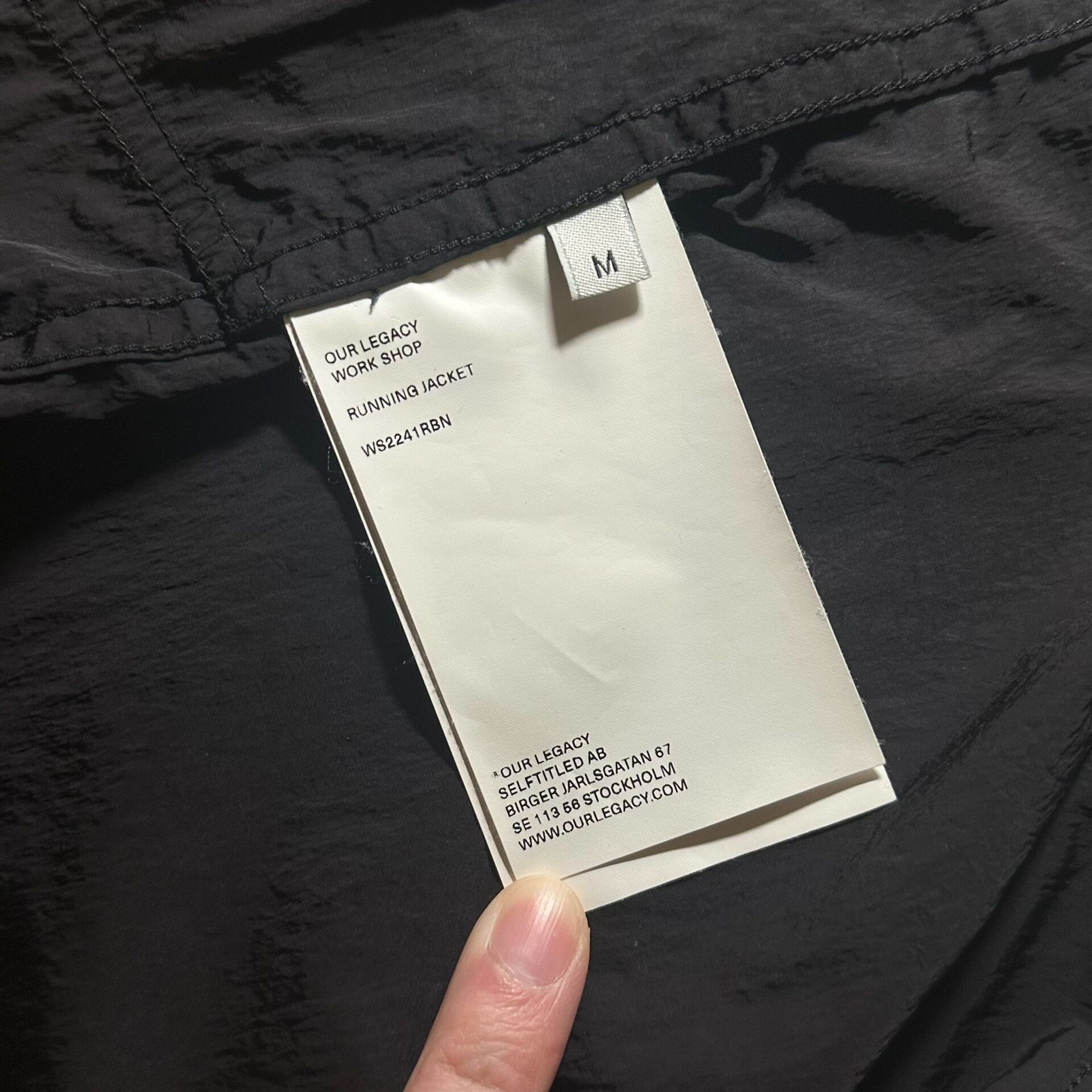Our Legacy Our Legacy Running Jacket in Black Size US M / EU 48-50 / 2 - 6 Thumbnail