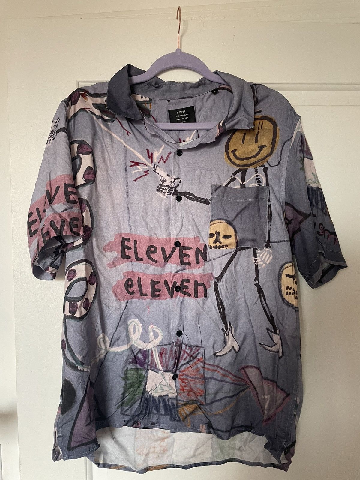 NEUW Denim Neuw Silk Blend Design Short Sleeve shirt Size US XL / EU 56 / 4 - 1 Thumbnail