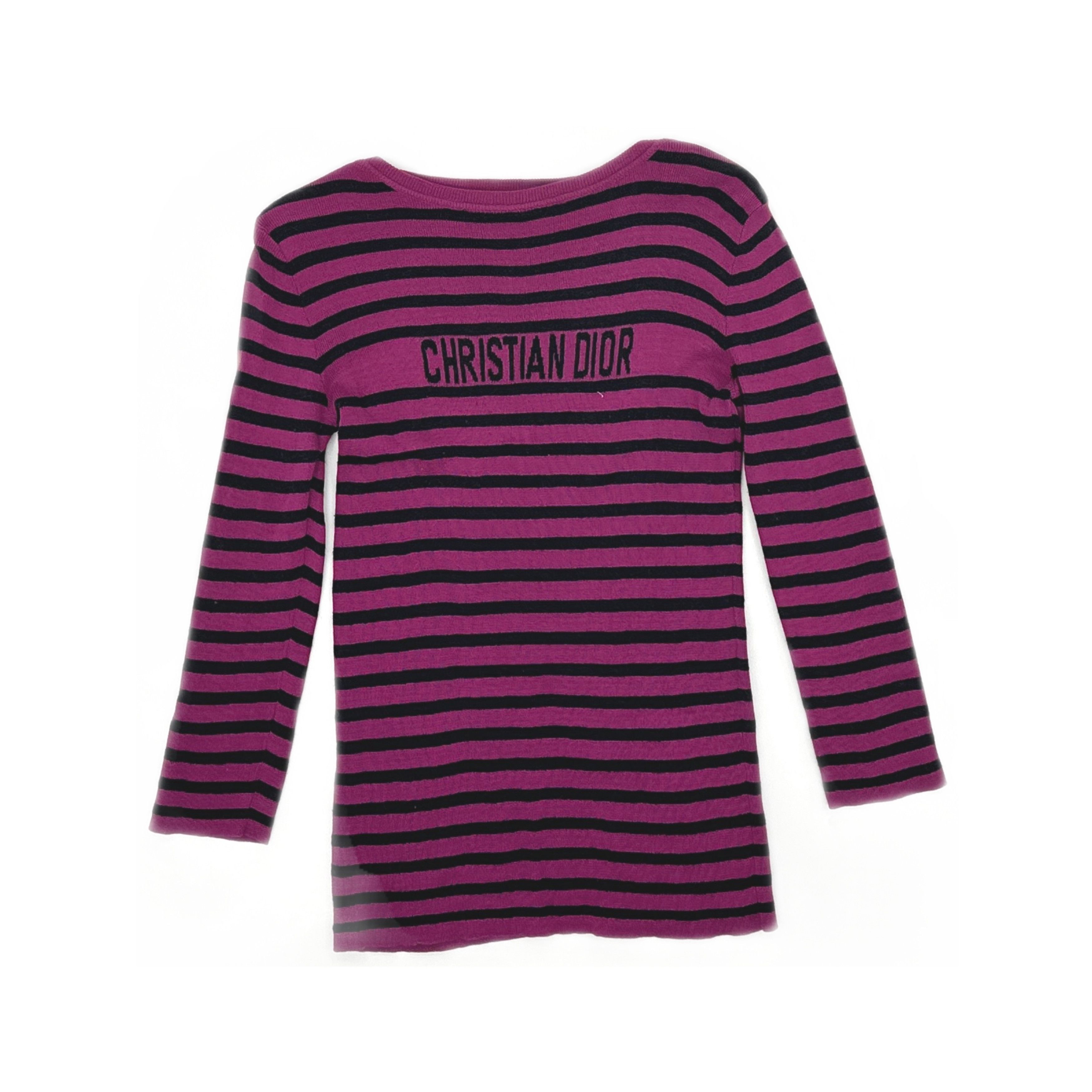 Dior Dior Striped Logo Knit Sweater Size FR 38 Size S / US 4 / IT 40 - 1 Thumbnail