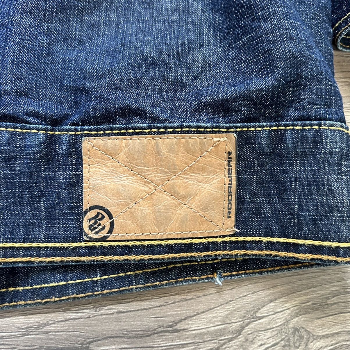 Rocawear × Vintage Vintage Rocawear Denim Blue Jean Jacket Button Up Rap Jay Z Size US XXL / EU 58 / 5 - 3 Thumbnail