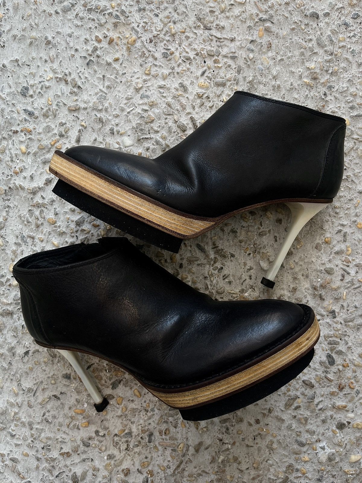 Ann Demeulemeester AW14 Platform Stiletto Ankle Boots Size US 6 / IT 36 - 5 Thumbnail