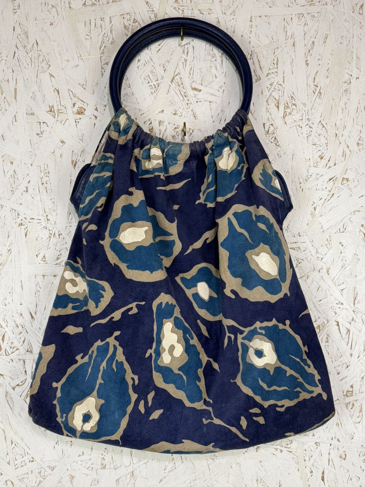 Vivienne Westwood Vintage Vivienne Westwood Ocean Print Ring Handle Suede Bag Size ONE SIZE - 5 Thumbnail