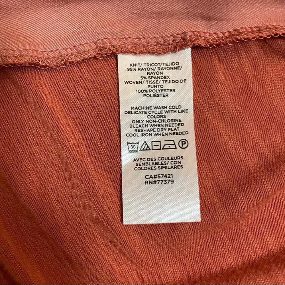 Ann Taylor NWT New Ann Taylor Balloon Sleeve Rayon Burnt Orange Blouse Size XS / US 0-2 / IT 36-38 - 7 Thumbnail