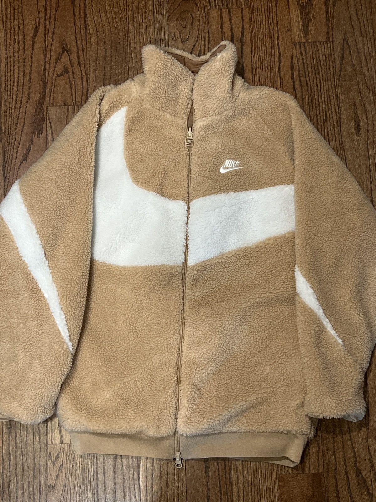 Japanese Brand × Nike Nike Big Swoosh Reversible Jacket ‘Hemp White’ Size US M / EU 48-50 / 2 - 1 Thumbnail