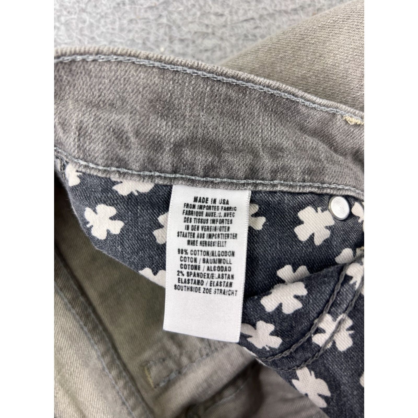 Lucky Brand VINTAGE Lucky Brand Jeans Womens 6 Gray Distressed Straight Leg Low Rise USA Made Size 28" / US 6 / IT 42 - 4 Thumbnail