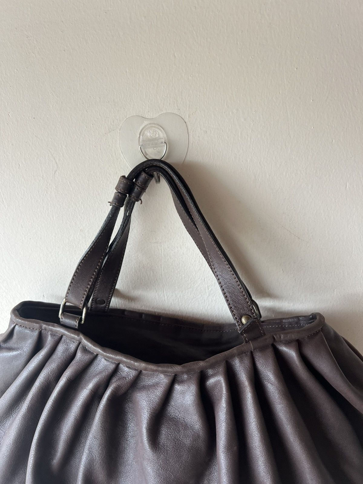 Leather Vintage SPIGA Italy Patina Brown Leather Bag Size ONE SIZE - 24 Thumbnail