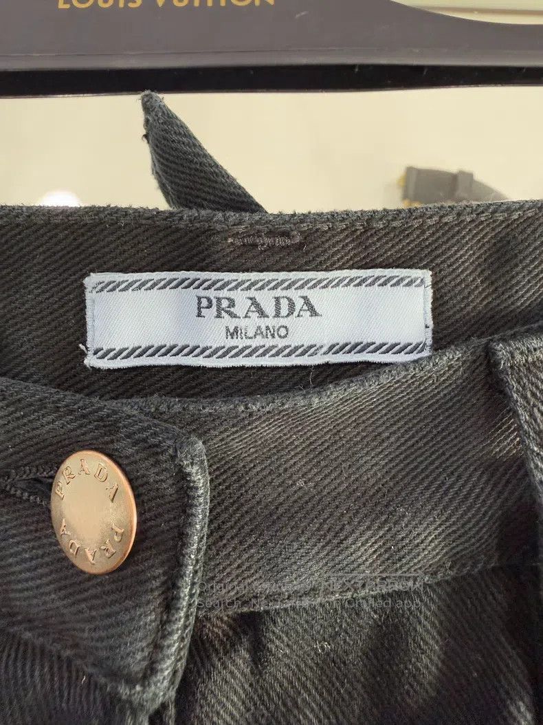 Prada Prada Black triangle jeans Size 25" / US 0 / IT 36 - 3 Thumbnail