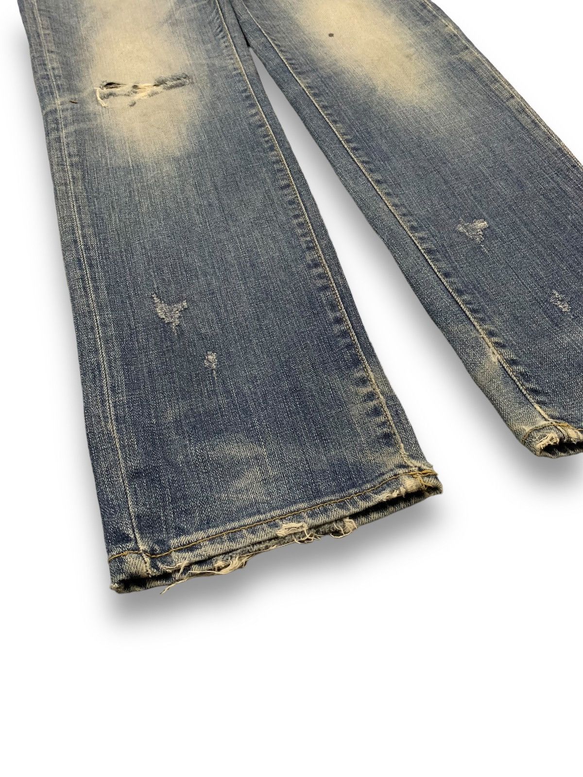 KMRii Vintage Japanese Brand Blue Washed Splatter Distressed Jeans Size US 32 / EU 48 - 11 Thumbnail