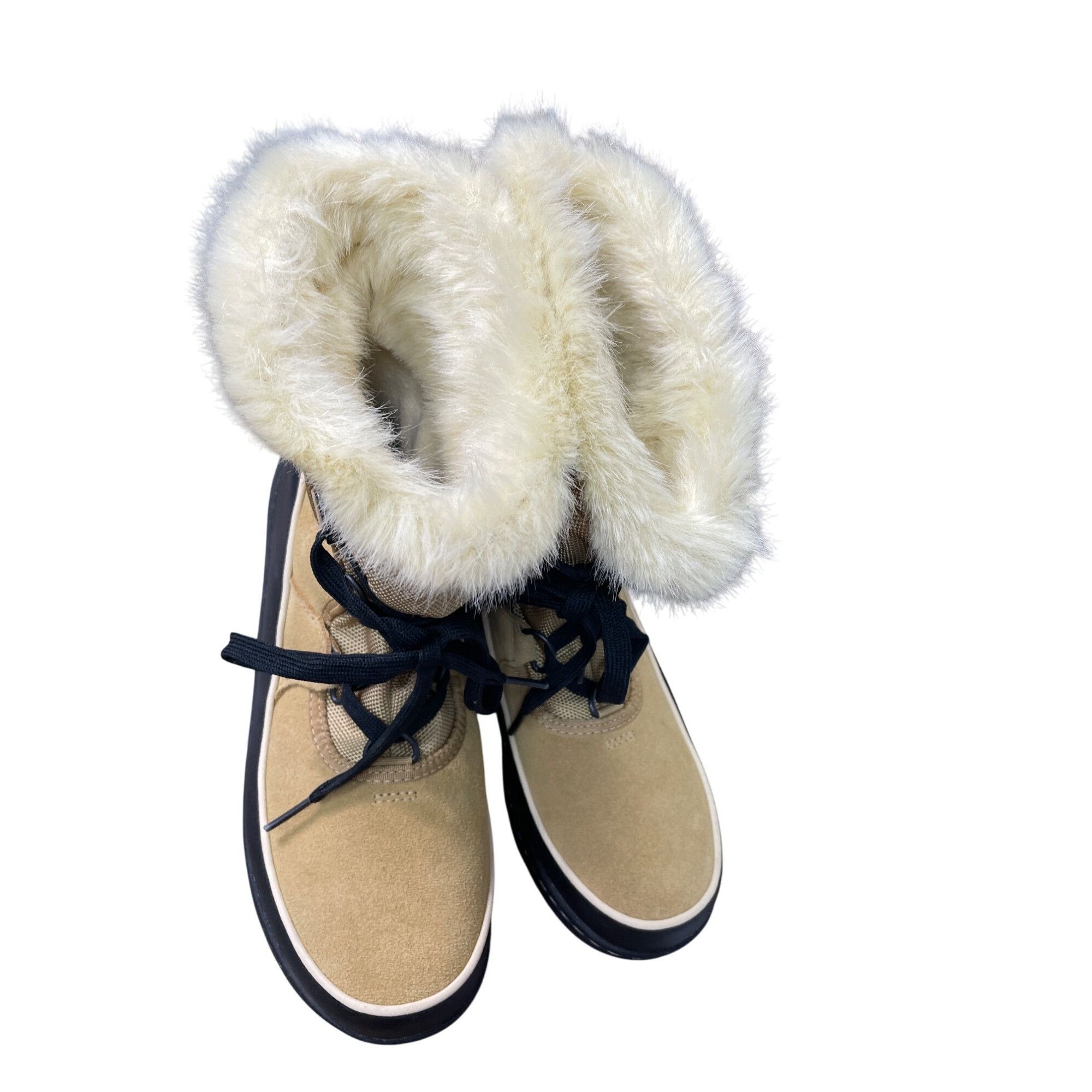 SOREL Sorel Womens brown black leather Faux Fur Waterproof Winter Size US 7.5 / IT 37.5 - 15 Thumbnail