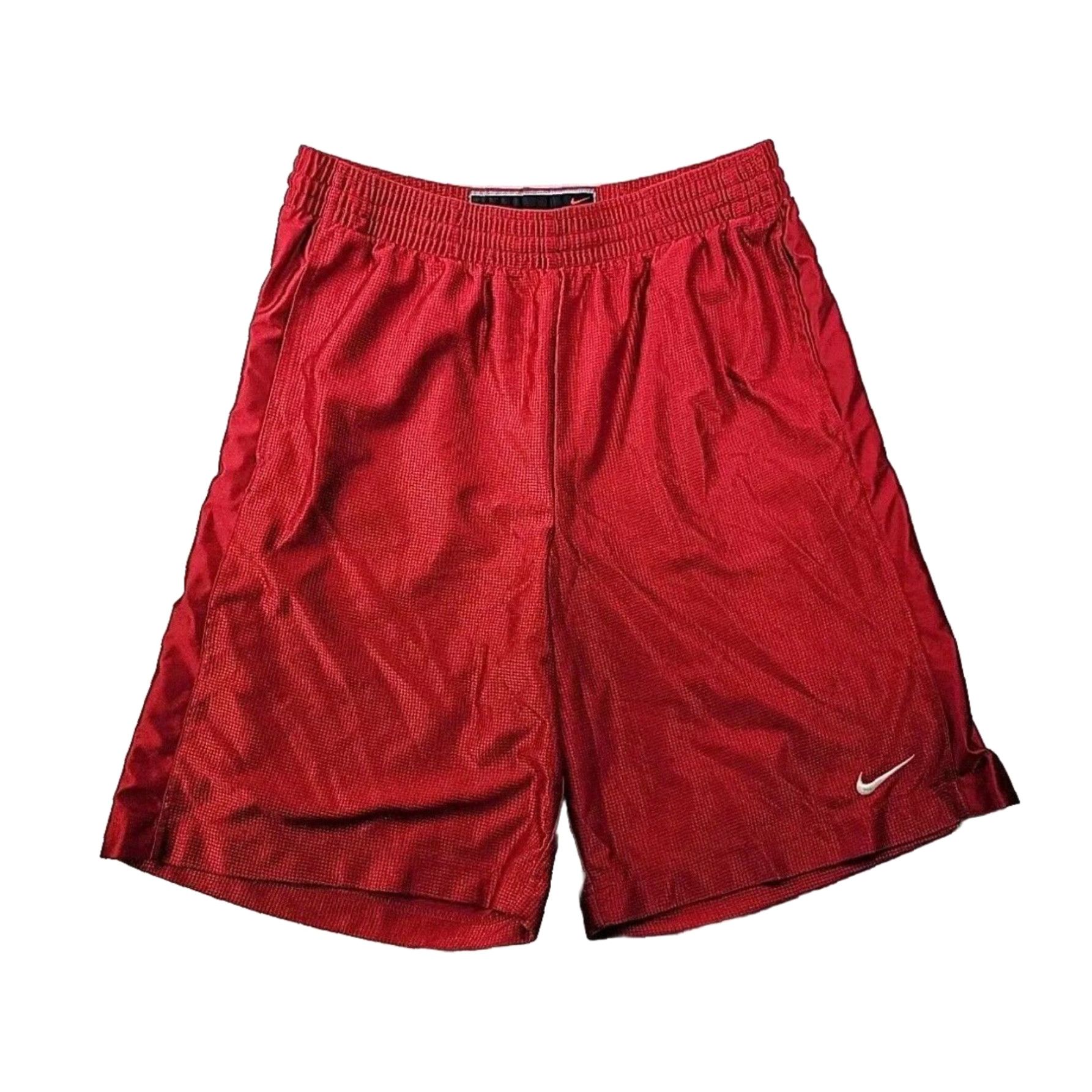 Nike Red Satin Finish Men s Basketball Shorts with Elastic Waist and Functional Pockets by Nike Grailed