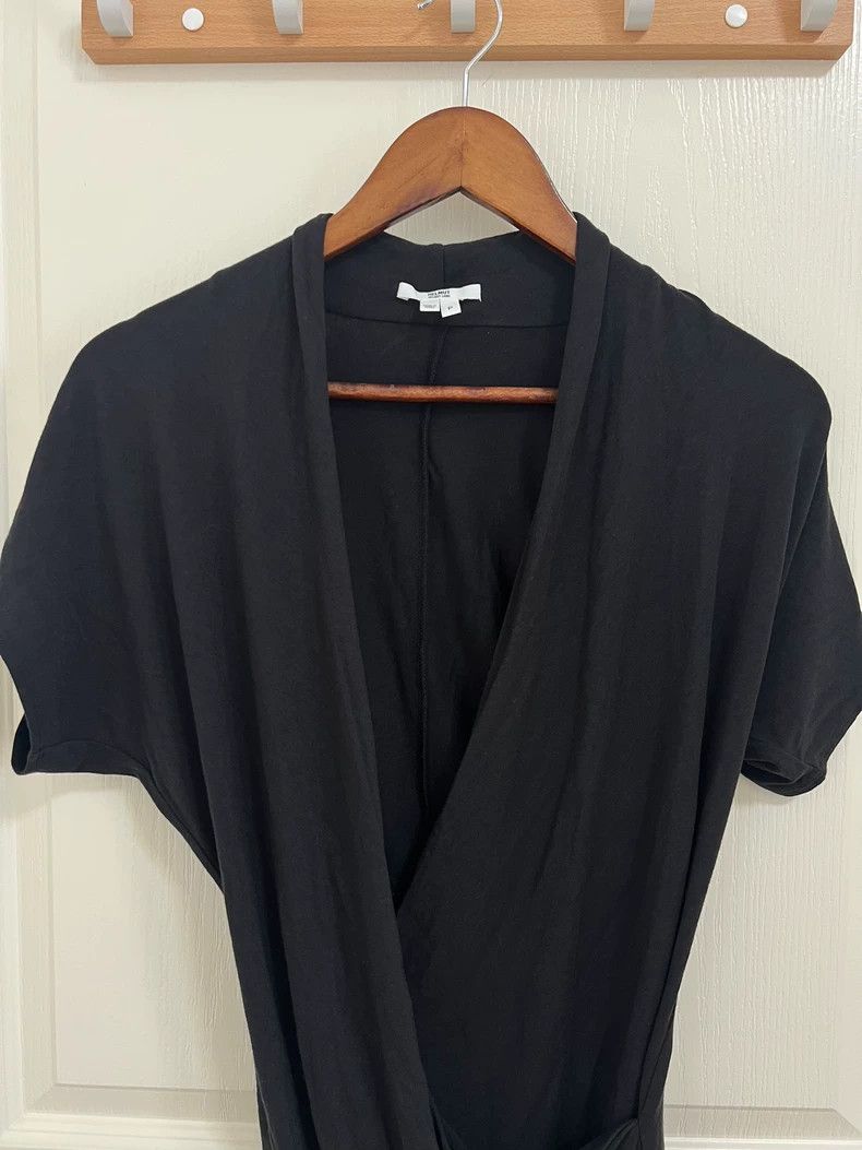 Helmut Lang HELMUT LANG sizeP Dark gray V-neck short-sleeved top Size M / US 6-8 / IT 42-44 - 2 Thumbnail