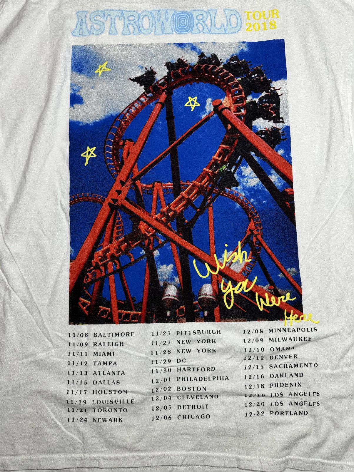 Travis Scott Travis Scott Roller Coaster Tee Astroworld Tour/2XL Size US XXL / EU 58 / 5 - 5 Thumbnail