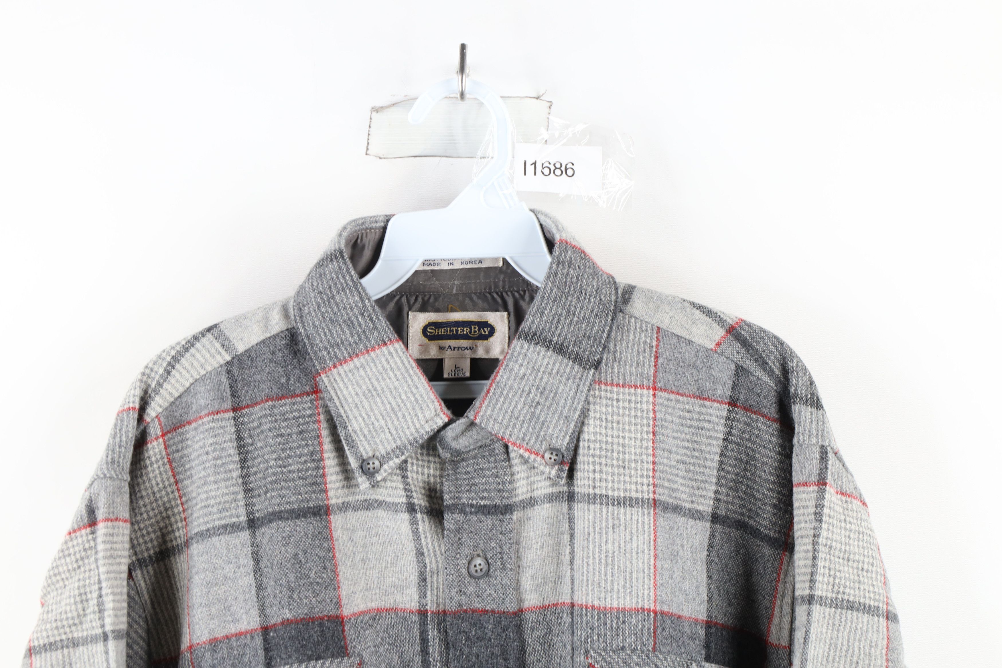 Vintage Vintage 70s Streetwear Collared Button Down Shirt Plaid Size US L / EU 52-54 / 3 - 2 Thumbnail