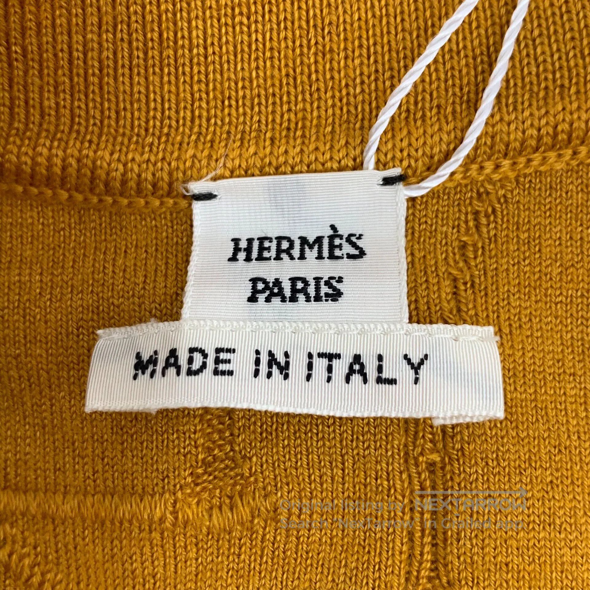Hermes Hermes Orange stirrup buckle jacquard cashmere round neck Size XS / US 0-2 / IT 36-38 - 5 Thumbnail