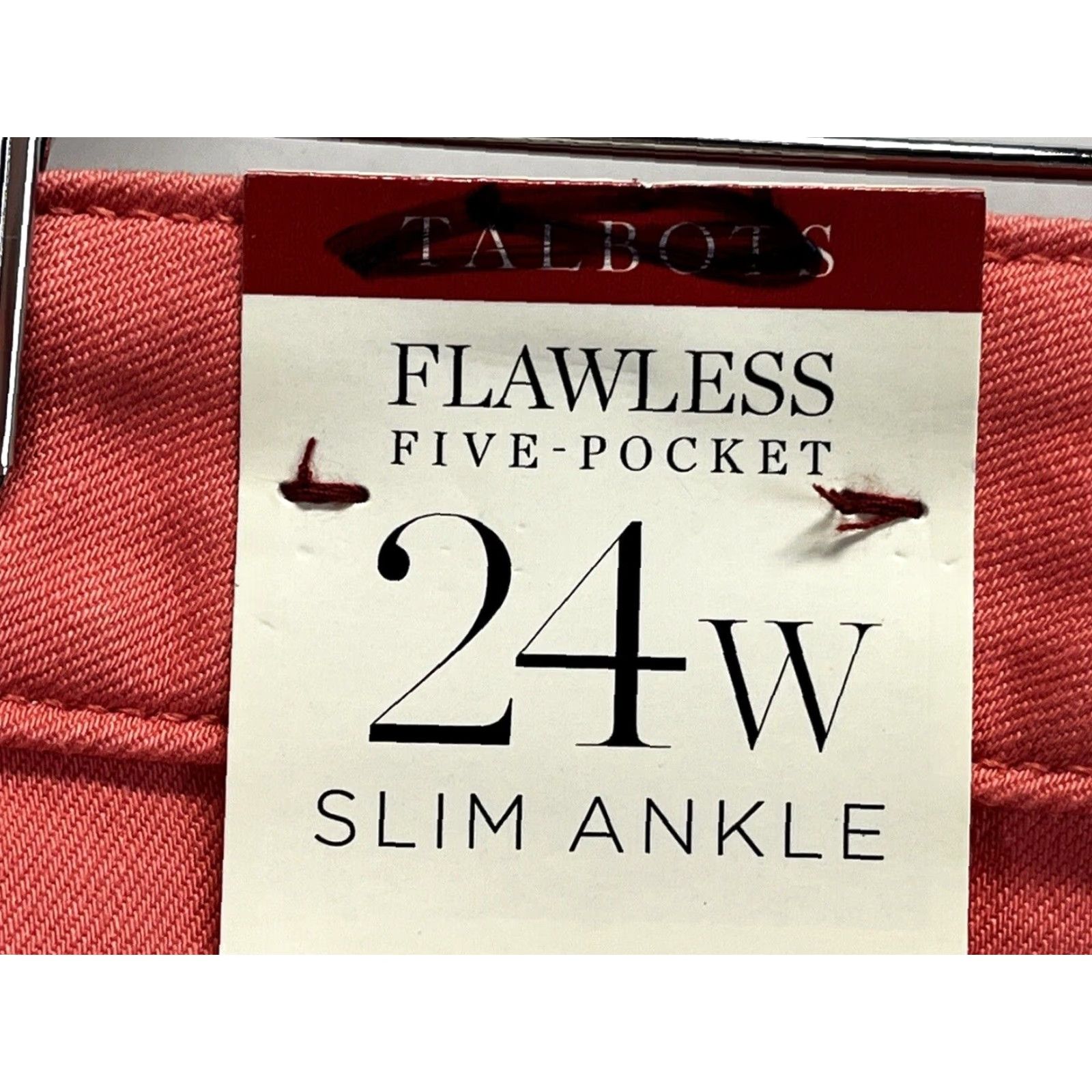 Talbots VINTAGE? No, it's not vintage. Talbots Jeans 5 Pocket Slim Ankle Women's Plus 22W Pink Pants Size 22W Plus Pink Womens Slim Ankle Jeans Size 40" / US 18 - 5 Thumbnail