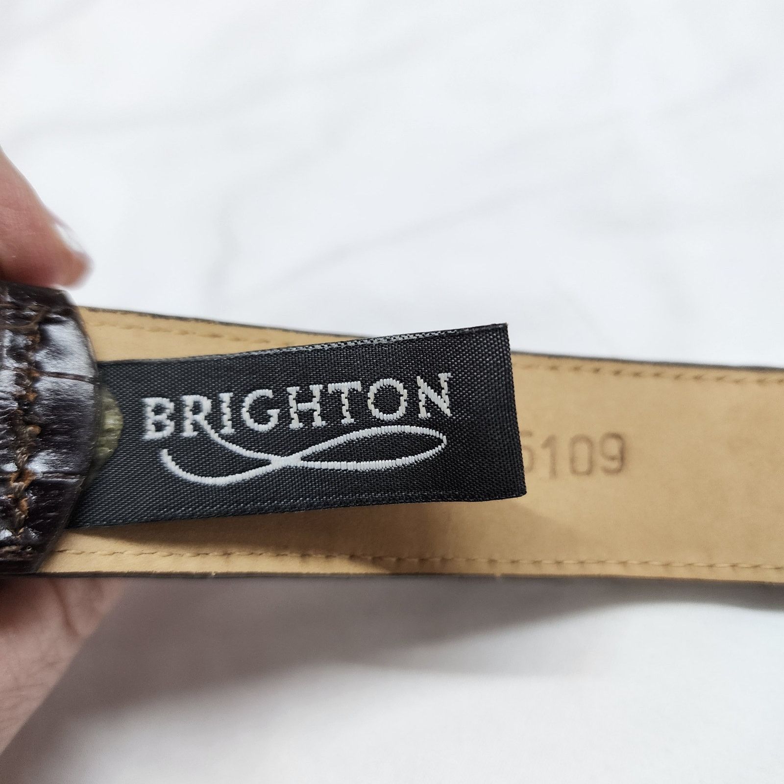 Brighton Vintage Brighton belt Black leather size M 34inches b46 Size ONE SIZE - 4 Thumbnail