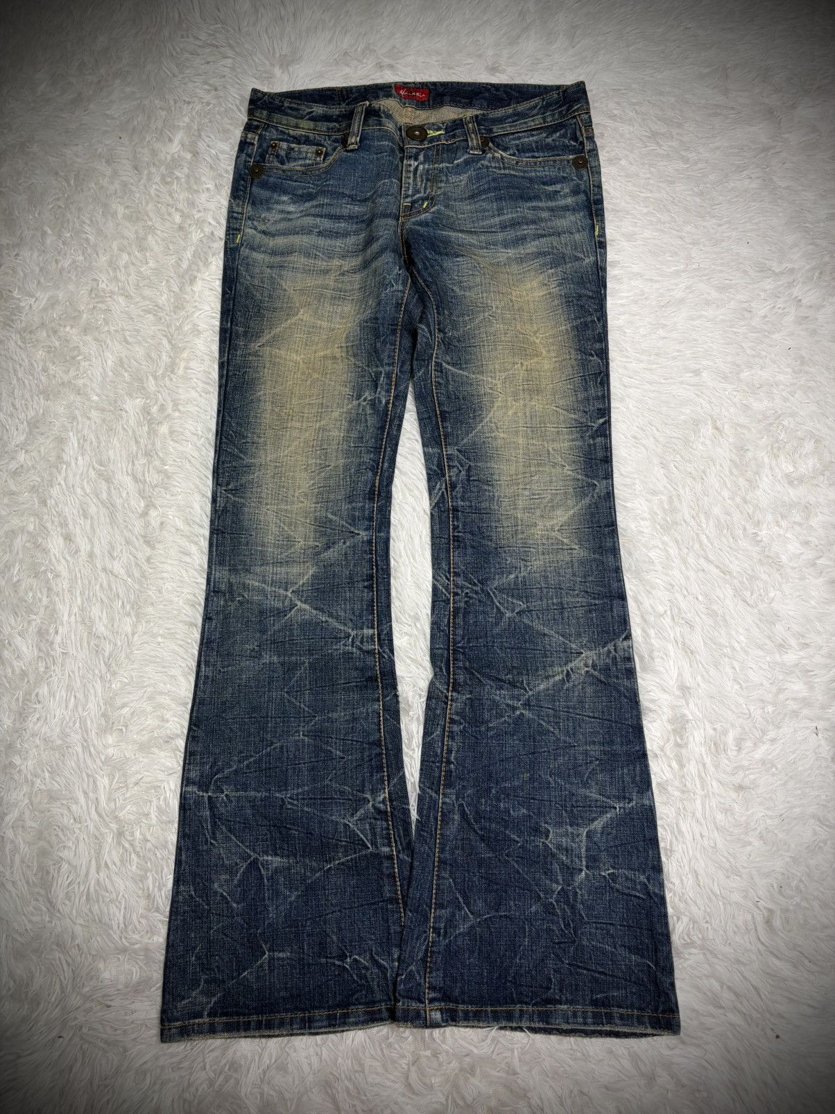Obelisk Obelisk Lace Up Flare Jeans | Grailed