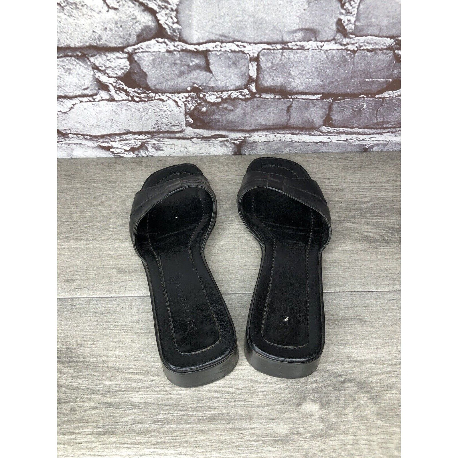 Hobbs London Hobbs Marilyn Anselm Black Leather Open Toe Strap Slides Hee Size US 8.5 / IT 38.5 - 6 Thumbnail