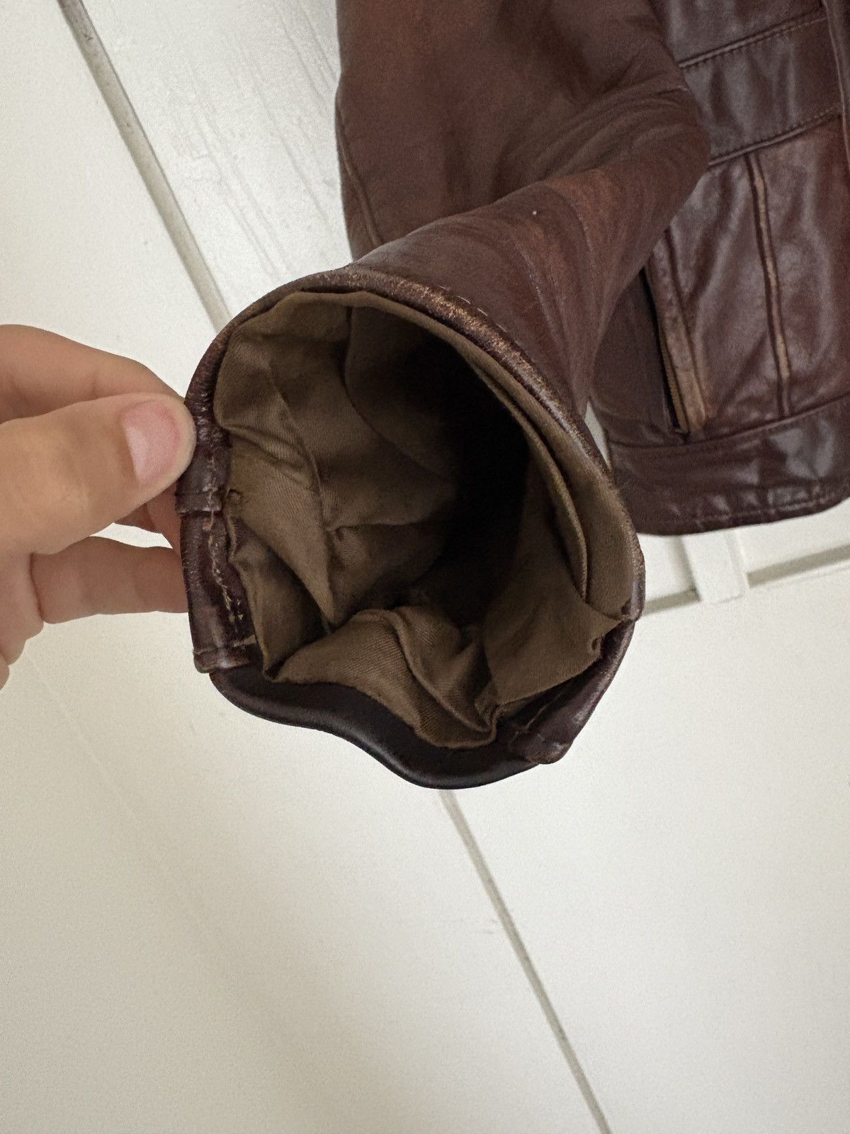 Schott Vintage Schott Brown Motorcycle Jacket Fur Lined Size US M / EU 48-50 / 2 - 9 Thumbnail