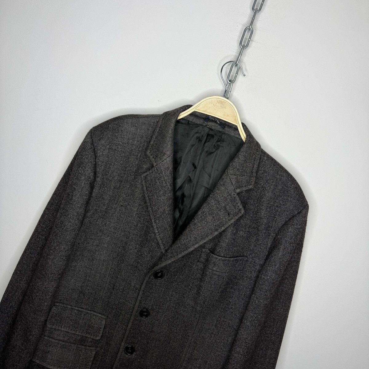 Hackett × Loro Piana Hackett London Loro Piana Wool Coat Jacket Brioni Gray Size US L / EU 52-54 / 3 - 4 Thumbnail