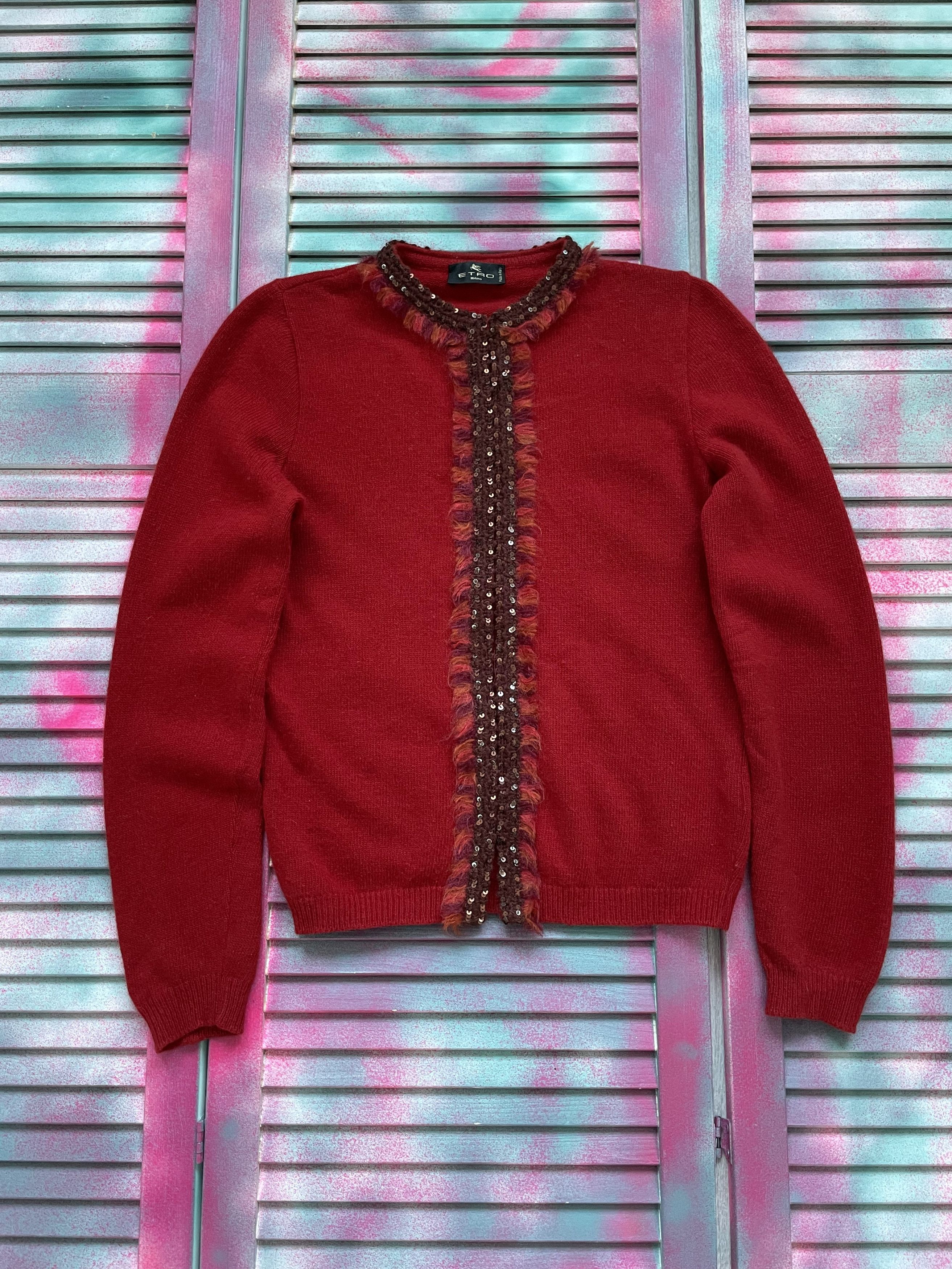 Etro Rare Etro Cashmere Designer Cardigan Retro Style Size S / US 4 / IT 40 - 1 Thumbnail