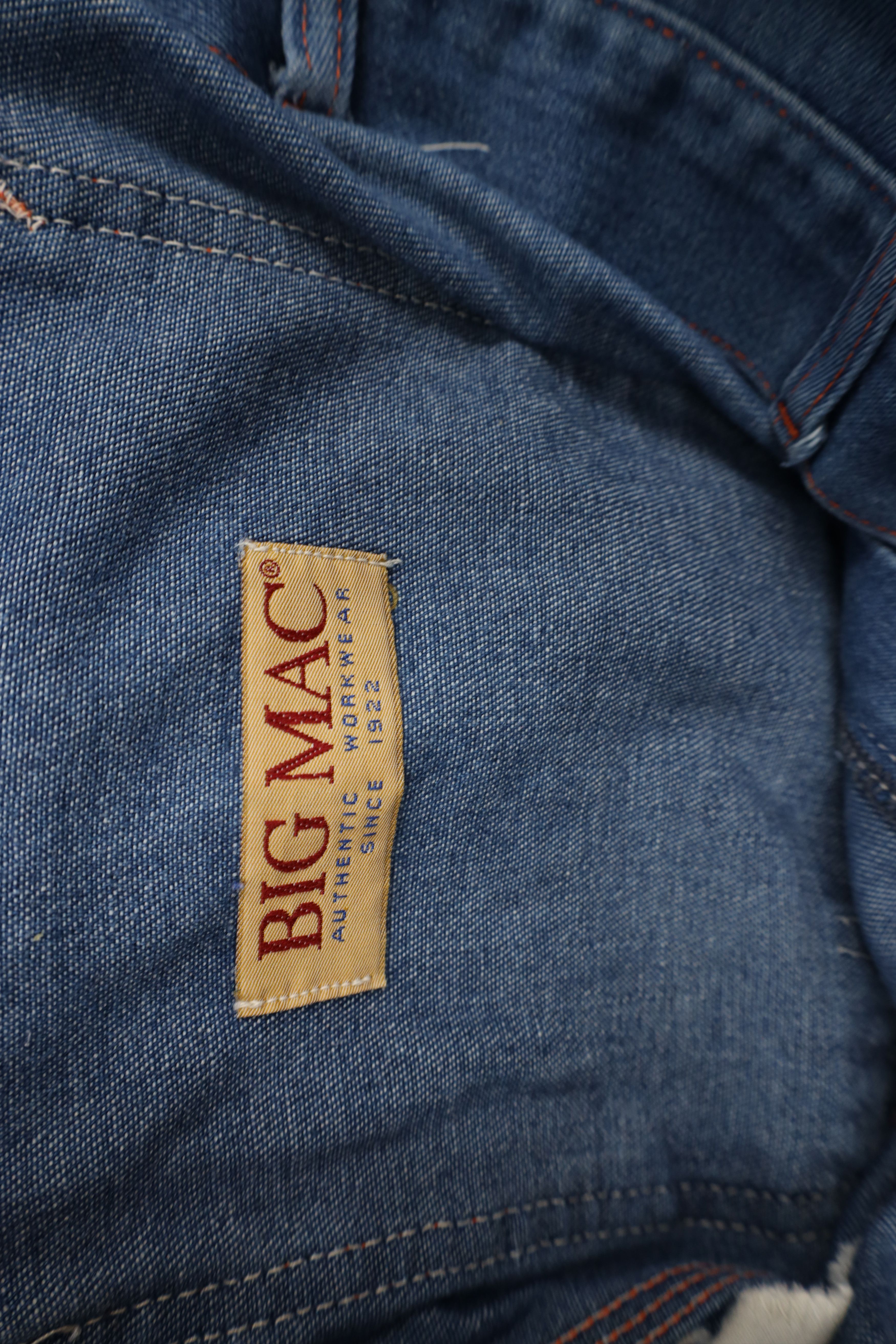 Big Mac × Vintage Vintage 90s Big Mac Dungaree Wide Leg Denim Jeans Blue USA Size US 38 / EU 54 - 10 Thumbnail