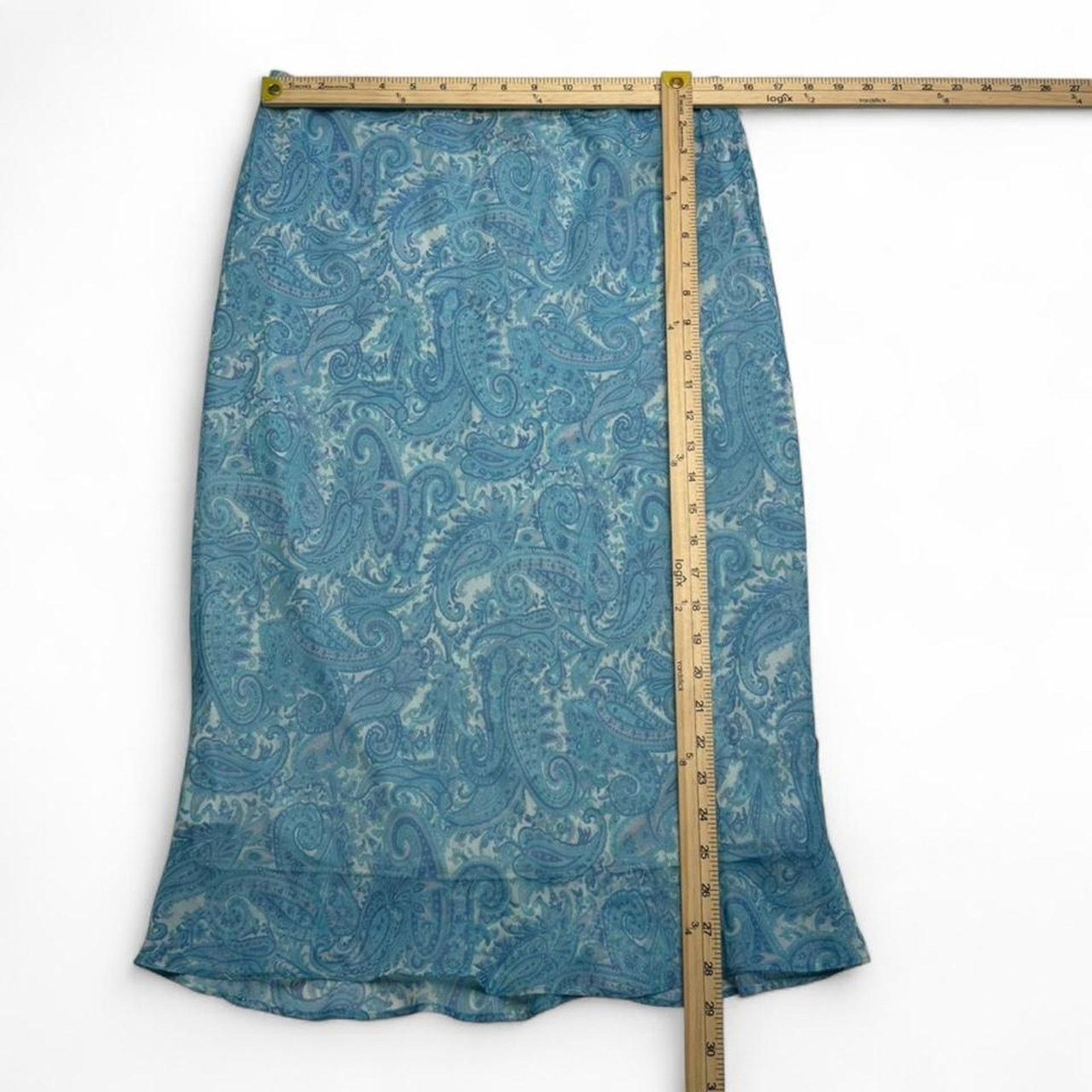 Other Blue paisley maxi skirt with a flowy, boho size large (10) Size 32" / US 10 / IT 46 - 5 Thumbnail